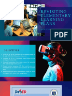 Report-Revisiting Elementary Learning Plans