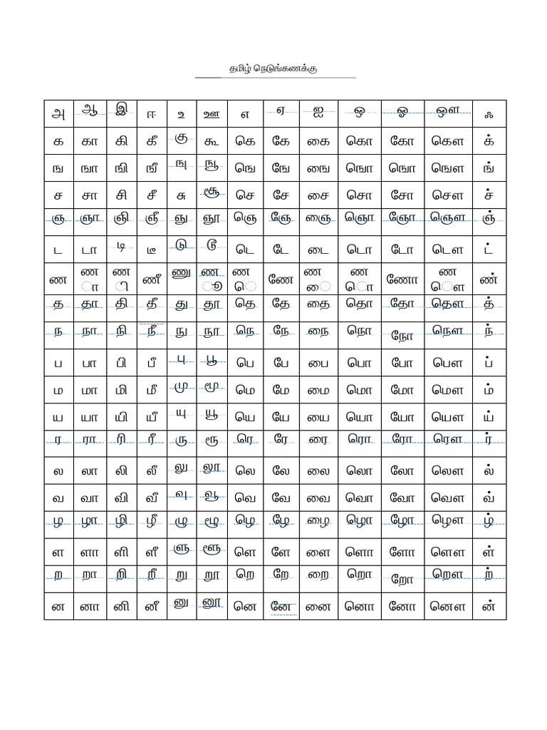 1. தமிழ் நெடுங்கணக்கு | PDF