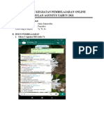 LAPORAN PEMBELAJARAN ONLINE (AGUSTUS) Salim