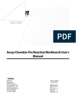 Ansys Chemkin-Pro Reaction Workbench Users Manual