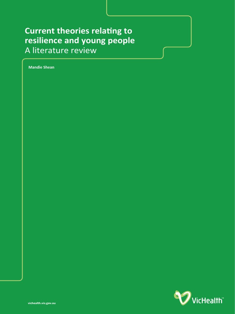 Current Theories Relating To Resilience And Young People Pdf