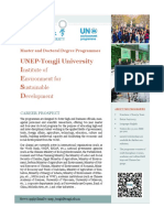 Master's and PhD programmes in environmental sustainability at UNEP-Tongji University