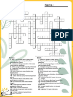 Orange and White Giraffe Body Parts English Vocabulary Crossword Worksheet