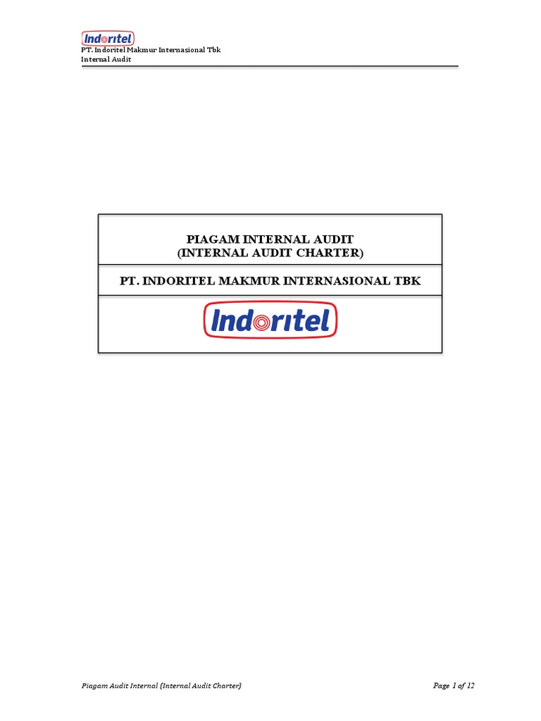 Internal Audit Charter Pdf