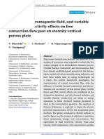 Rotation, Electromagnetic Field, and Variable Thermal Conductivity Effects On Free Convection Flow Past An Eternity Vertical Porous Plate