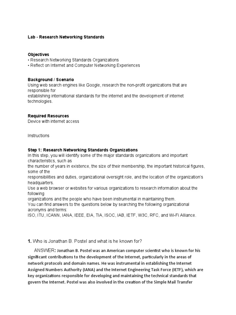 3.4.4-Lab Researc Networking Standards Answers | Download Free PDF ...