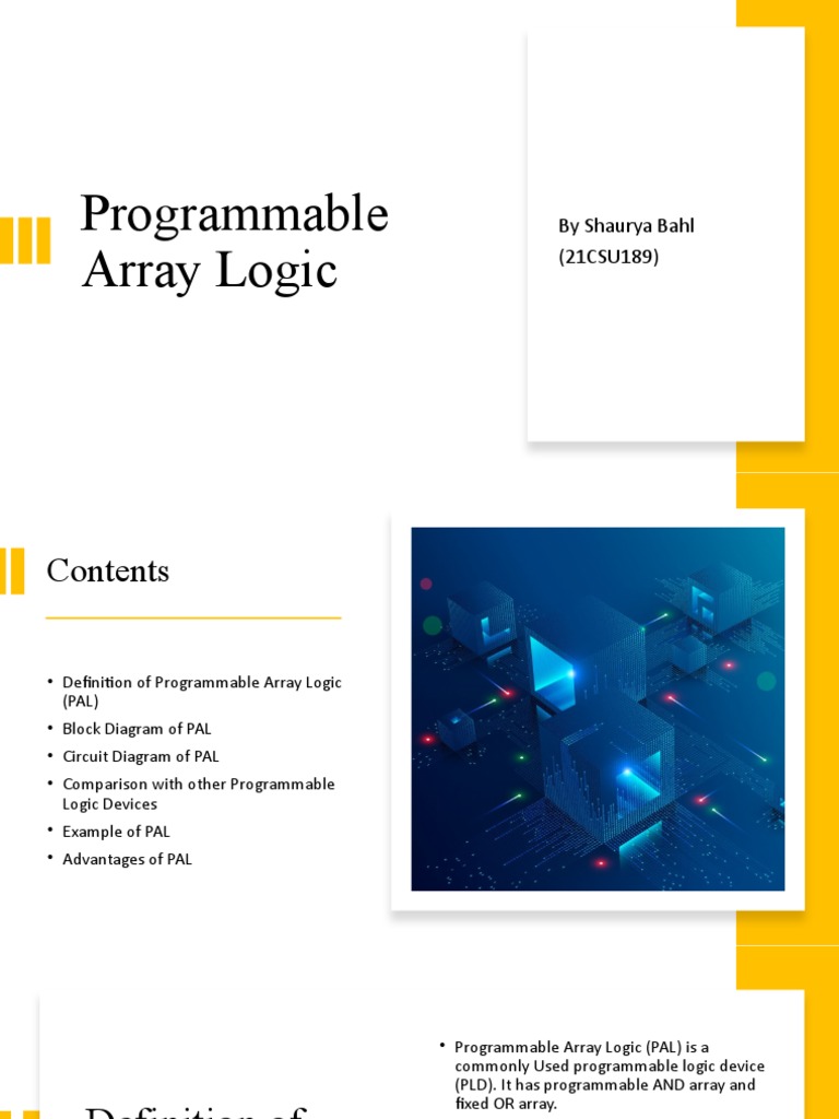 Programmable Array Logic PPT | PDF