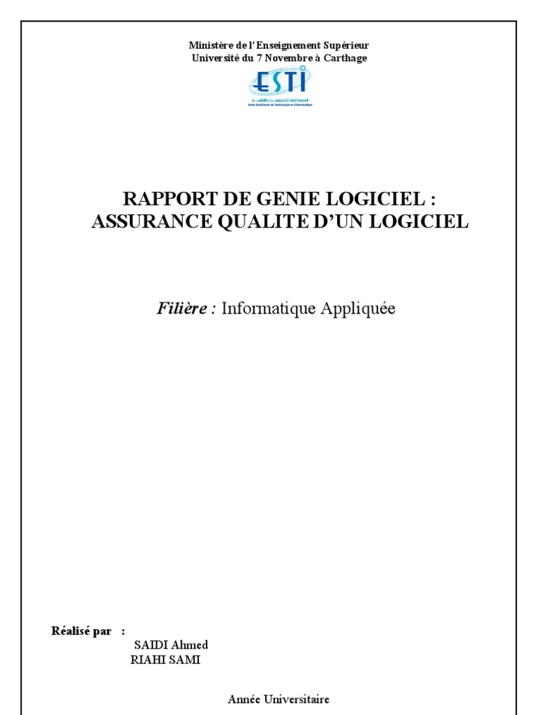 Template Rapport PFE | PDF | Application | Informatique