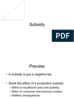Effect of Subsidy
