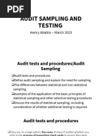 Audit Sampling and Testing-1