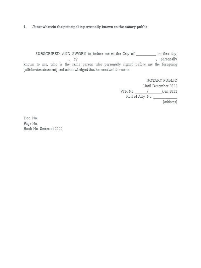 Liwanag Jurat Forms Legal Ethics Download Free PDF Notary