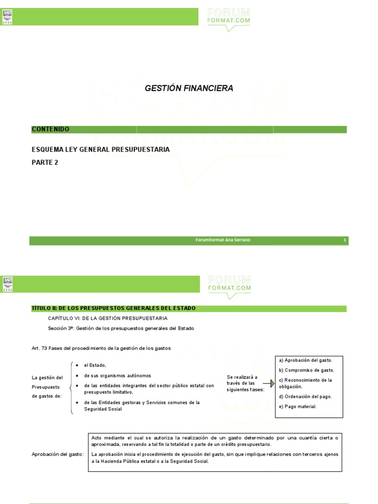 Esquema Ley General Presupuestaria Parte 2