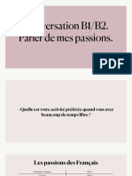 Conversation B1:B2. Parler de Mes Passions.