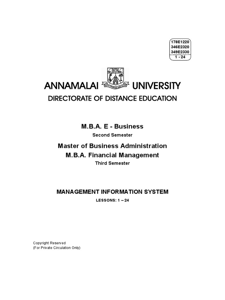 Annamalai University: Directorate of Distance Education | PDF ...