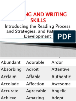 Reading and Writing Skills Lesson 1 January 16 2023