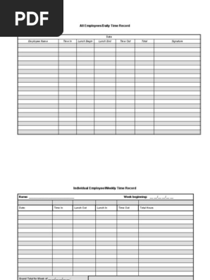 Time sheet