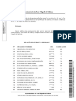 Publicación - Publicación Puntuaciones Obtenidas en El Primer Ejercicio