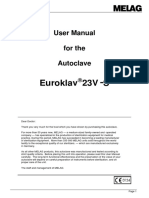 Euroklav 23V S: User Manual For The Autoclave