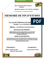 Memoire de Fin D'Etudes: en Vue de L'obtention Du Diplôme Master 2 Option Intitule Du Projet