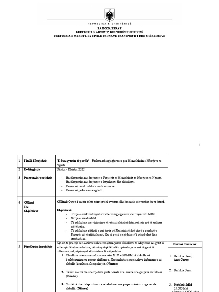 E dua qytetin te paster aktivitete per ndergjegjesimin pdf