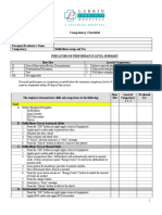 Hospital Competency Checklist