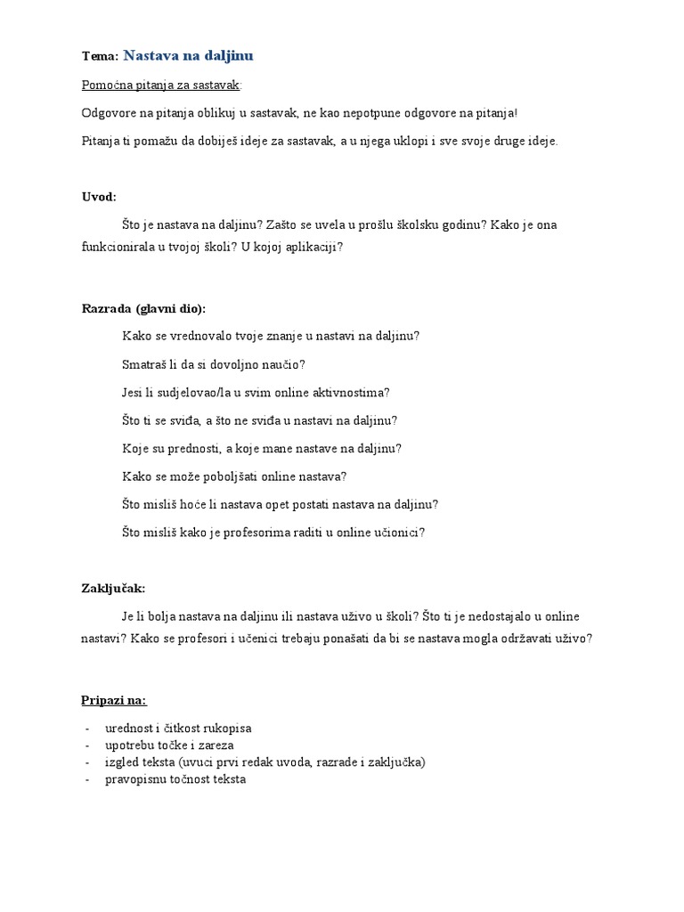 Online Nastava | PDF