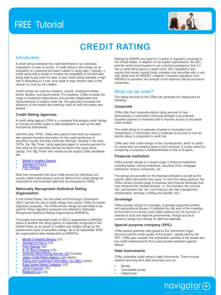 E-Book Credit Ratings | PDF | Bond Credit Rating | Credit Rating Agency