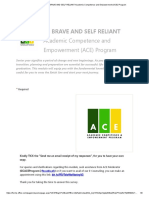 Be Brave and Self Reliant Academic Competence and Empowerment (Ace) Program - bk1 - Pineda Nicole