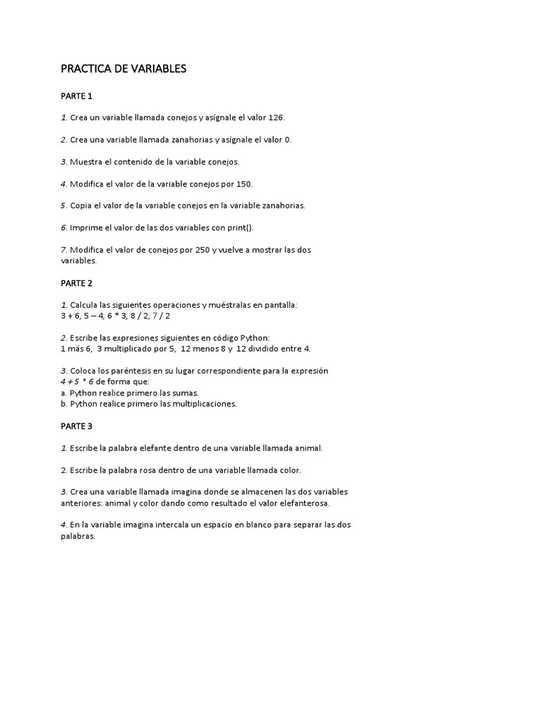 Lab Variables | PDF