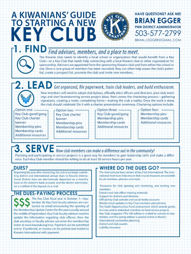Key ClubA Kiwanian's Guide To Starting A Key Club PDF