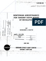 Newtonian Aerodynamics For Tangent Ogive Bodies