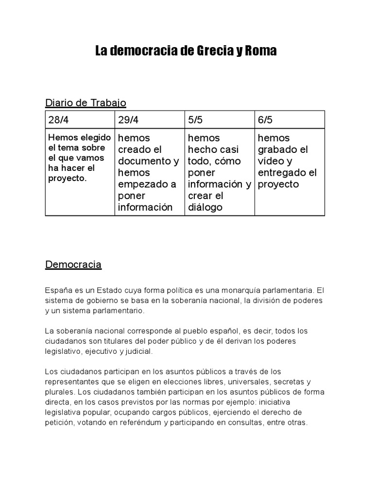 Democracia en Grecia y Roma Antigua | PDF | Ideologías políticas ...