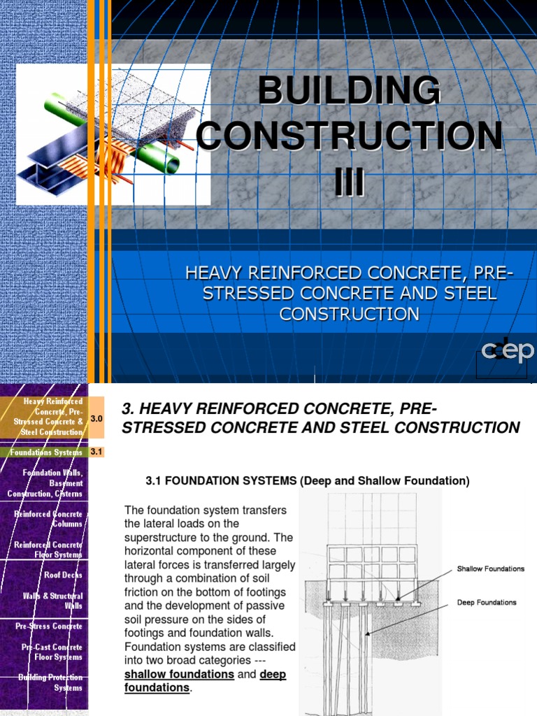 Building Construction III | PDF | Deep Foundation | Reinforced Concrete