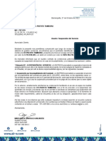 Carta de Suspensión Air-E - CR Tambora