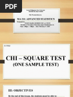 Chi Square Test One Sample Test