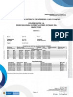 Certificado de Extracto de Intereses A Las Cesantías Fiduprevisora S.A. Fondo Nacional de Prestaciones Sociales Del Magisterio