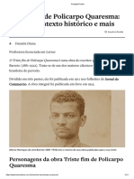 Triste Fim de Policarpo Quaresma - Análise, Contexto Histórico e Mais - Toda Matéria