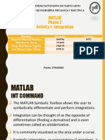 Phase 2 Activity 1 Integration MATLAB