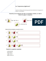 Prueba Diagnostico Matematica 8vo Flenguaje Algebraico