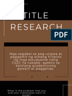 Title Research Last