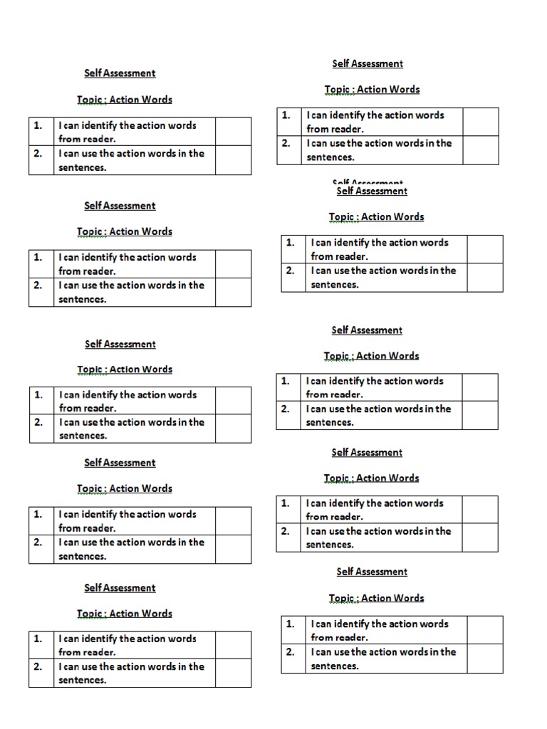 Action Words | PDF