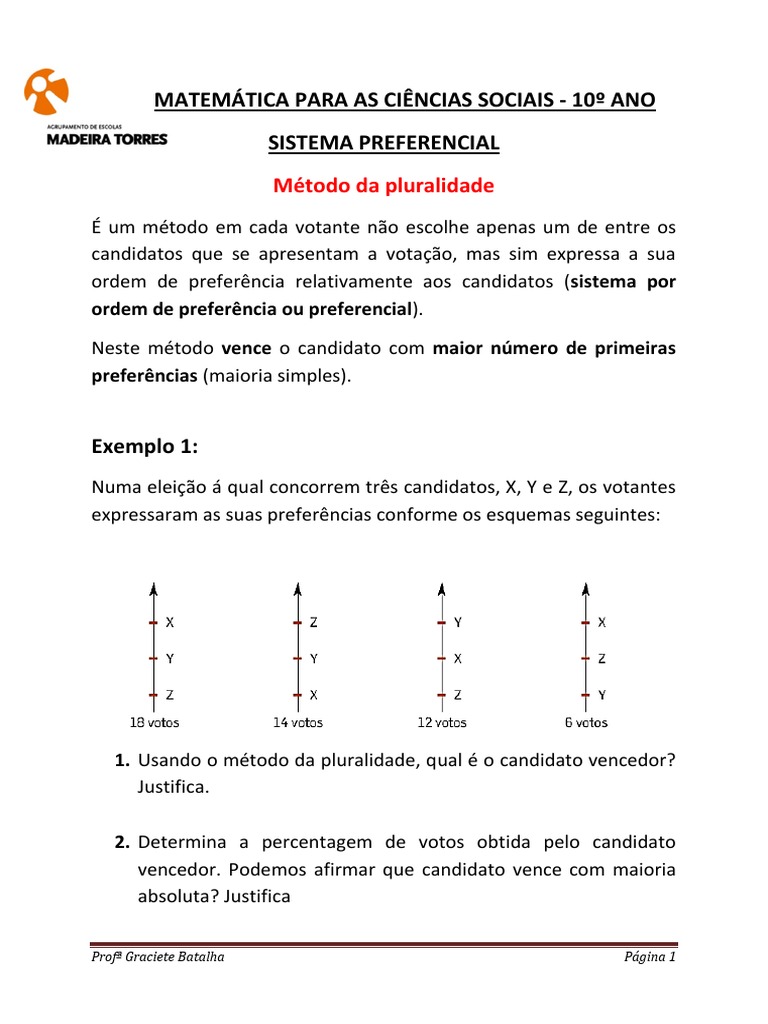 Métodos de Votação: Pluralidade e Maioria | PDF