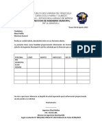 Horario laboral personal Ingeniería Municipal Tucaní