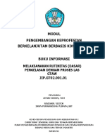 Buku Informasi - Melaksanakan Rutinitas (Dasar) Pengelasan Dengan Proses Las GTAW