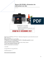Imprimante DTG Epson SC-F2100 Extension de Garantie 3 Ans Constructeur Sur Site PDF