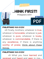Think on What is True, Honorable and Praiseworthy (Philippians 4:8-9