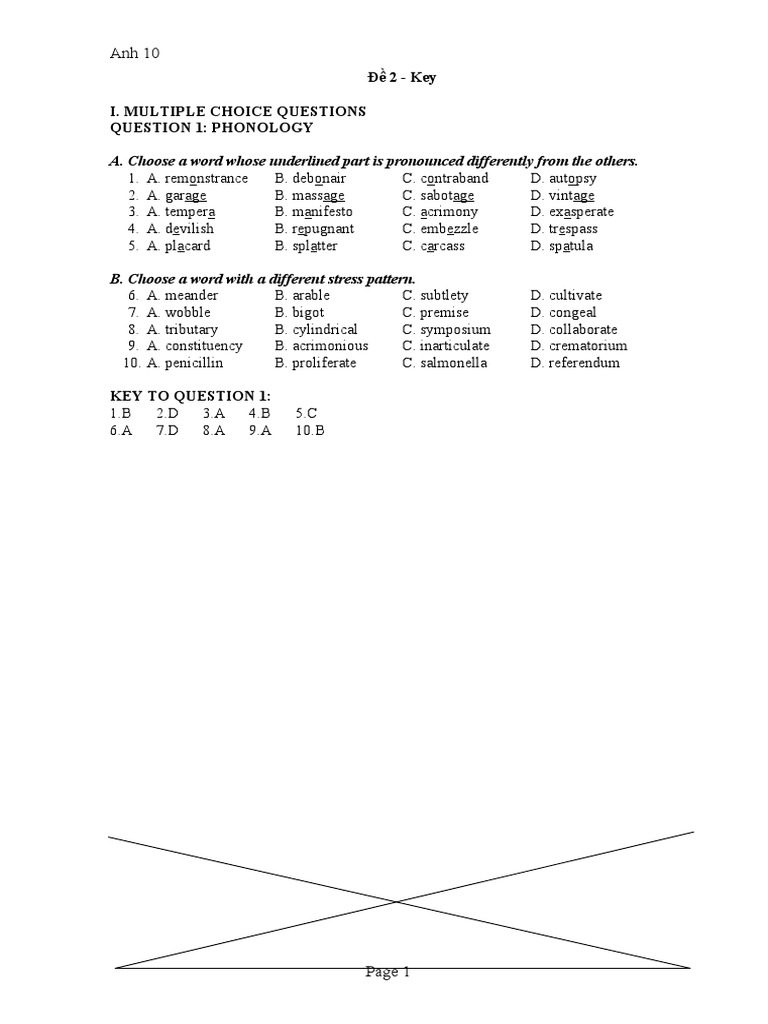 đề 2 Key | PDF | Tide | Moon
