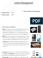 Value Analysis of Smartphone: Group Members Abhishek Kobal C23 Tejash Mayekar C29