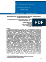 Artigo - Maioridade Penal - Desafios Sociais Na Redução Da Maioridade