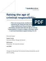 Raising The Age of Criminal Responsibility Web